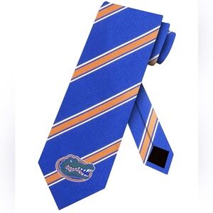 Florida Gators SEC Eagles Wings Blue & Orange Striped Men's Tie